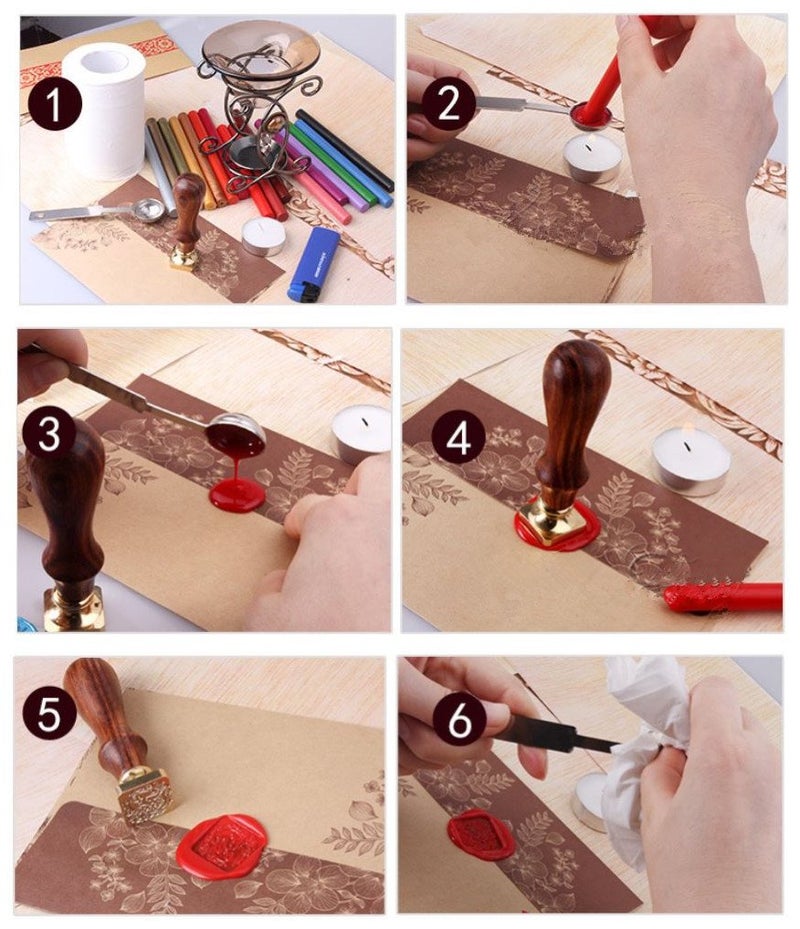 XICHENÂ®10PCS Vintage Sealing Glue Gun Sealing Wax Wax Sticks Wax Seal Supplies a Variety of Colors (New Red Wine) - Image 4